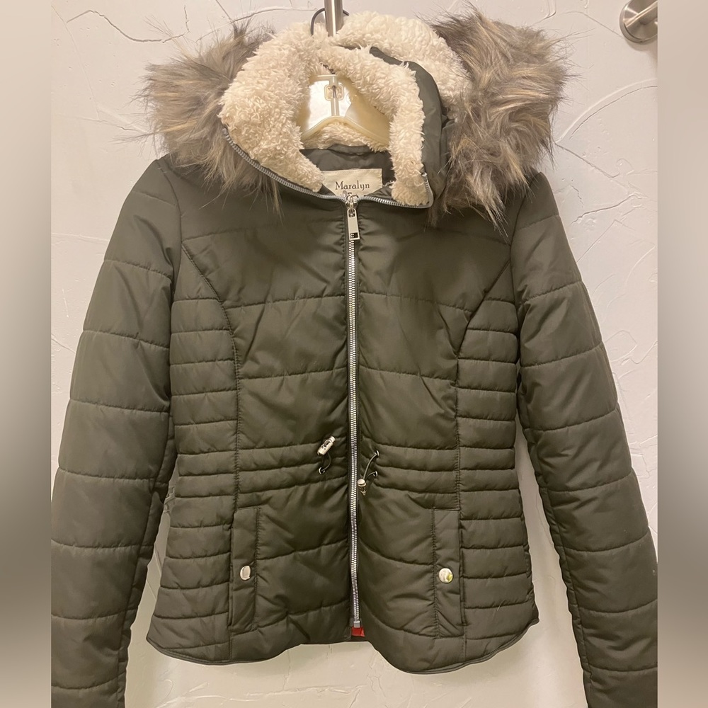 Maralyn and me false fur coat. Only used once. In perfect condition
